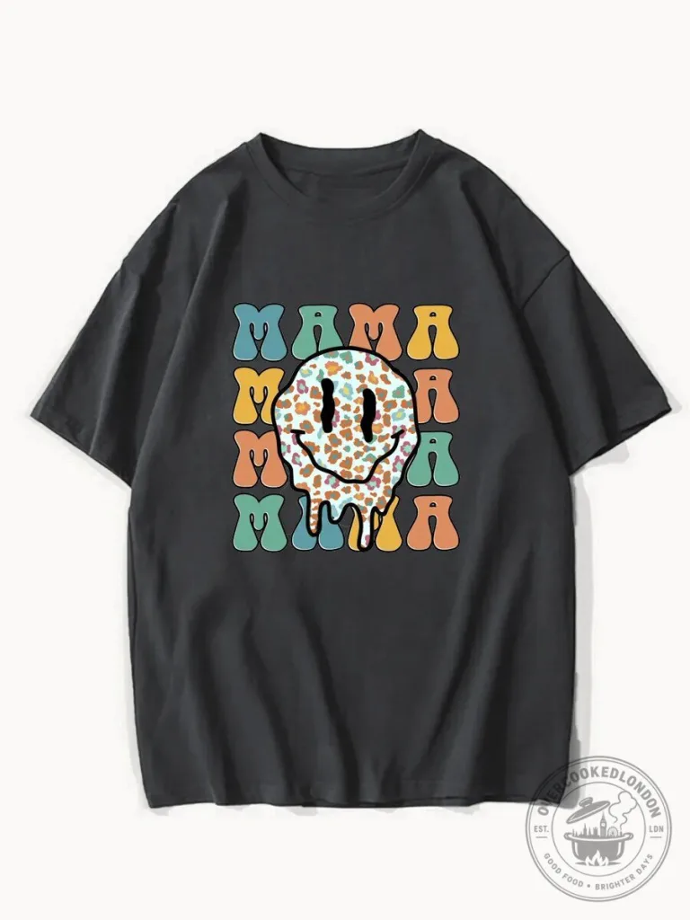 Boho Mama Dripping Smiley Face Graphic T-Shirt 12 Boho Mama Dripping Smiley Face Graphic T-Shirt