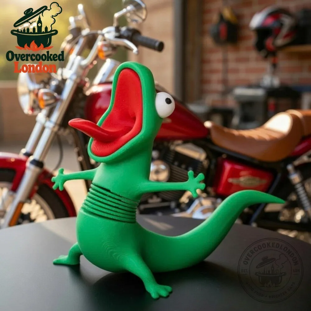 Wobbly Buddy Funny Ridebuddy Green Lizard Motorcycle Handlebar Decoration 7 Funny Ridebuddy Green Lizard Motorcycle Handlebar Decoration