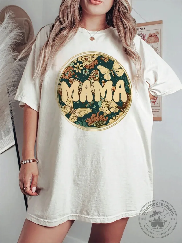 Mama Groovy Floral Butterfly Vintage Style T-Shirt 15 Mama Groovy Floral Butterfly Vintage Style T-Shirt