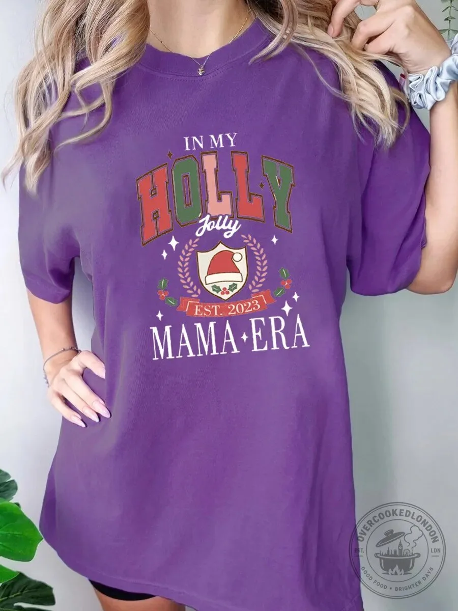 Holly Jolly Mama Era Christmas T-Shirt
