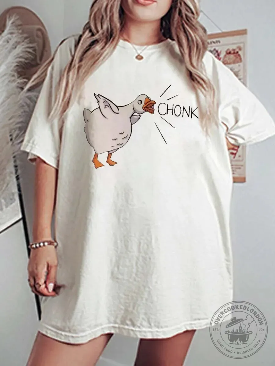 Le Chonk Goose Graphic Oversized T-Shirt