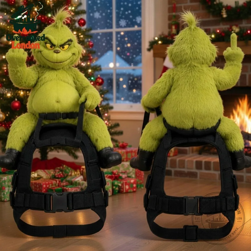 Grinch Dog Riding Harness Costume Funny Christmas Pet Accessory